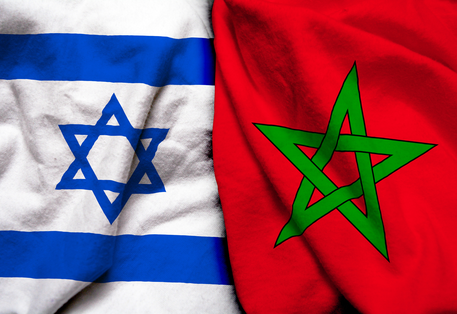 Illustration of the Israeli and Moroccan flags by Shutterstock