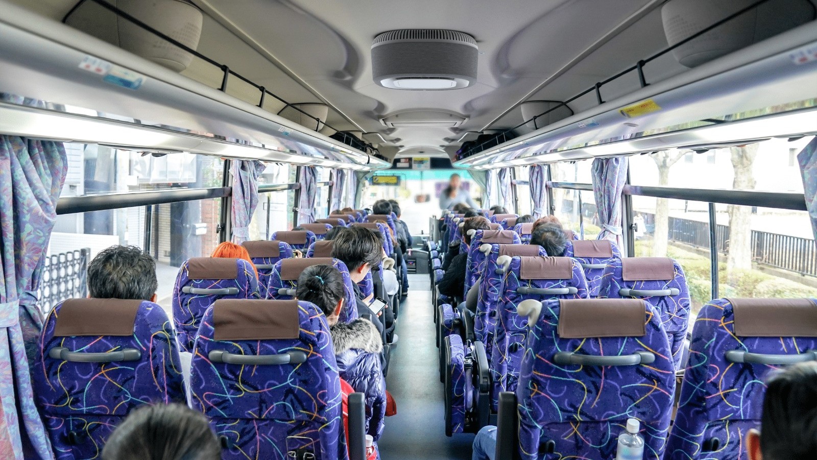 A bus equipped with an Aura Air air purification system. Photo courtesy of Aura Air