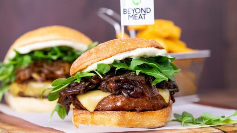 Alternative protein served up on a bun. Photo courtesy of The Good Food Institute Israel