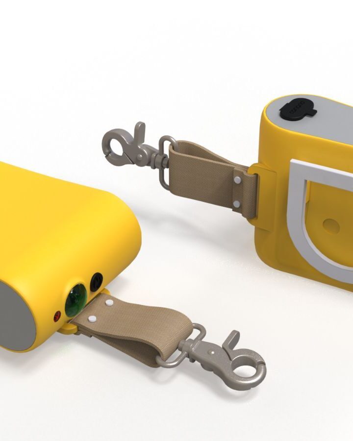 The bright-yellow personal Canario device monitors the air quality within a one-meter radius. Photo courtesy of Canario