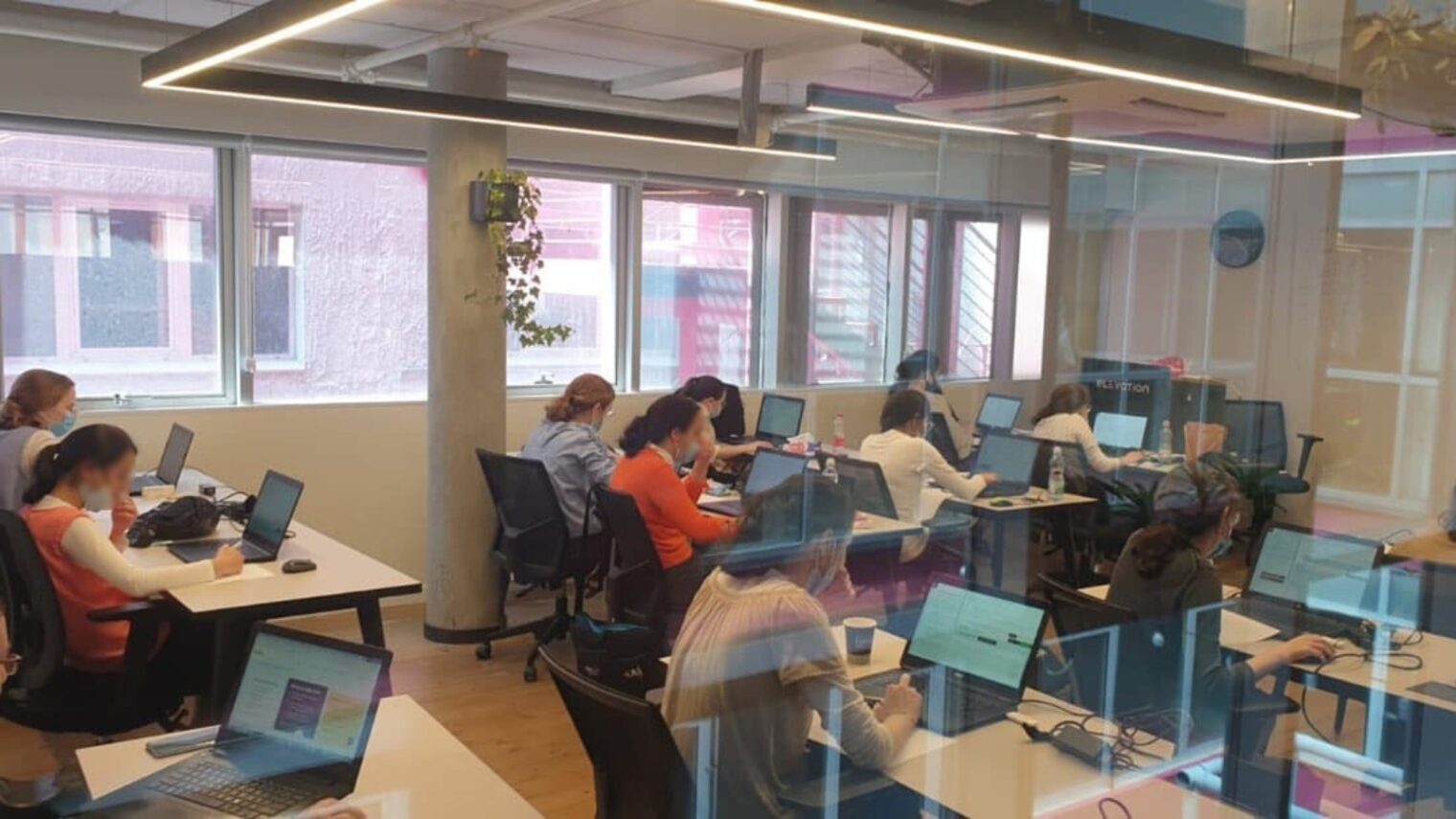 Ultra-Orthodox seminary students in an Adva software engineering training course. Photo courtesy of Start-Up Velocity