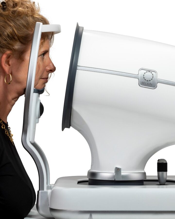 The Belkin Laser Eagle treats glaucoma quickly with no contact. Photo by Yosee Letova