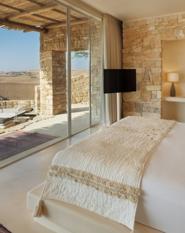 View from a villa bedroom at Six Senses Shaharut resort hotel. Photo by Assaf PinchukÂ  Photo Gallery by Six Senses