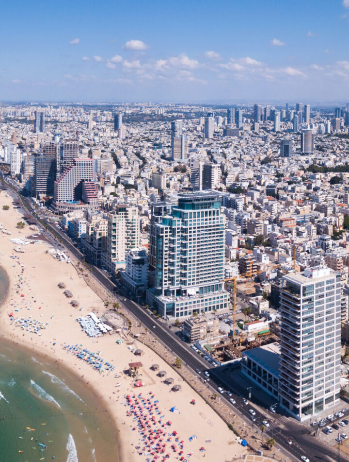 The long stretch of beautiful golden beaches off Tel Aviv. Photo by Shutterstock