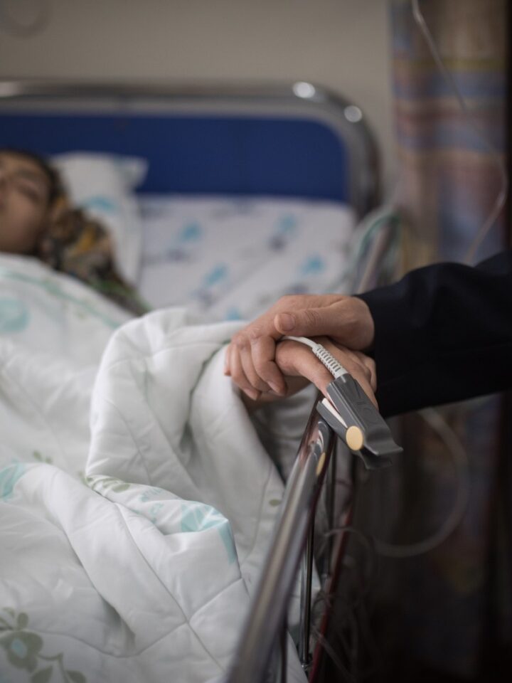 A Palestinian patient of Save a Child’s Heart recovering at Sylvan Adams Children’s Hospital of Wolfson Medical Center in Holon. Photo courtesy of SACH