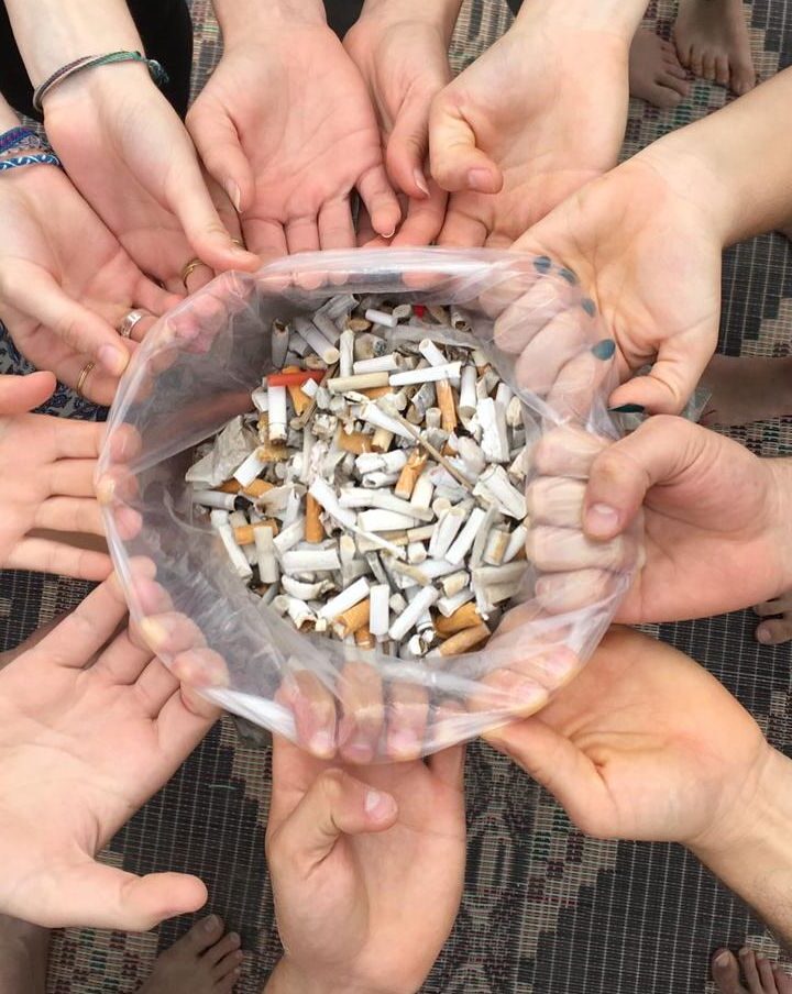 Clean the Butts have already removed 160,000 toxic cigarette butts from Israel’s beaches. Photo courtesy Clean the Butts