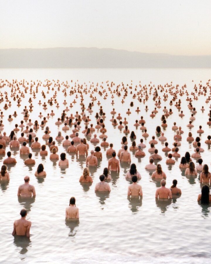 Dead Sea 6, 2011. Installation photograph by Spencer Tunick