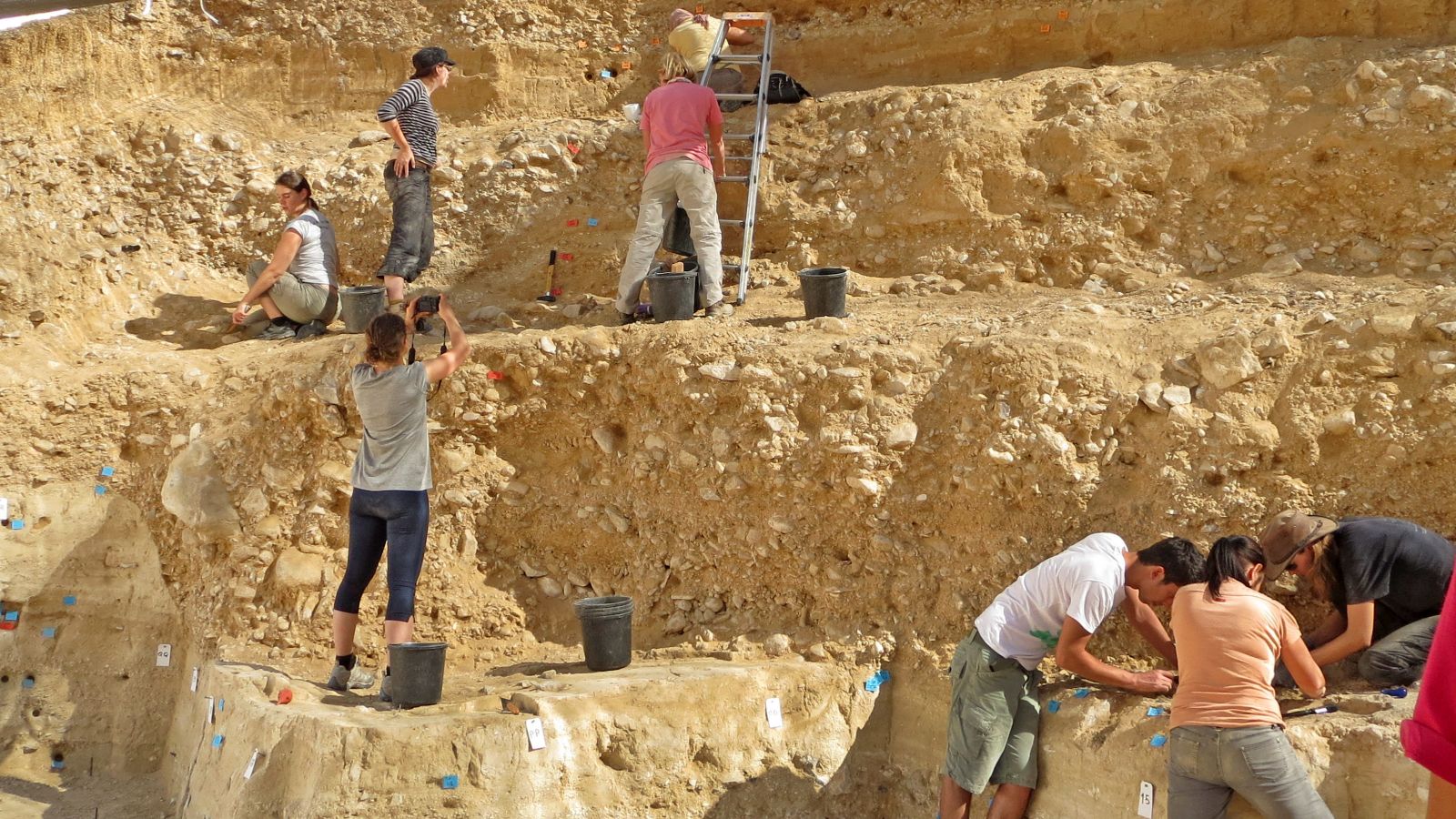 The excavations at the Boker Tachtit site in the southern Negev Desert. Photo by Elisabetta Boaretto/Weizmann Institute of Science