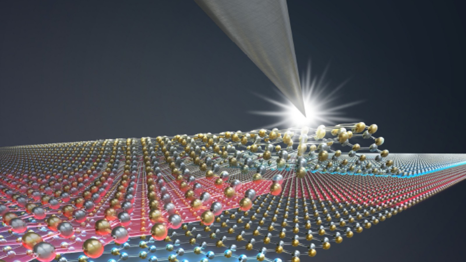 A rendering of the new crystal structure for storing electronic information. Image courtesy of Tel Aviv University