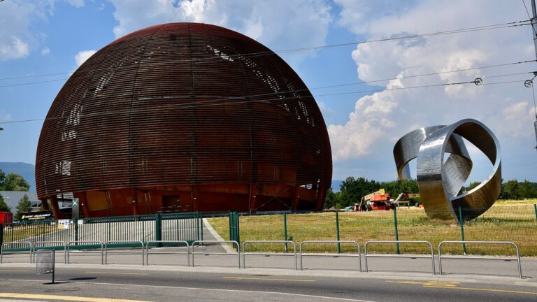 The CERN Globe, Geneva. Photo by Ank Kumar via Wikimedia Commons