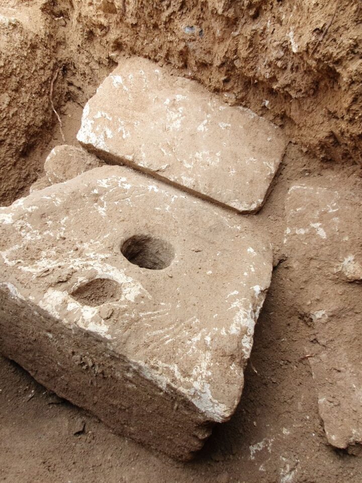 The rare stone toilet is 2,700 years old. Most likely used by one of the dignitaries of Jerusalem. Photo by Yoli Schwartz/Israel Antiquities Authority