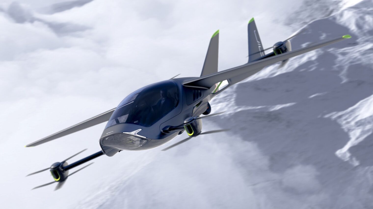 Cap-main: A simulation of AIR ONE in flight. Photo courtesy of AIR