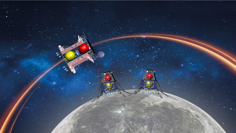 Illustration of the Beresheet 2 Moon mission. Image courtesy of SpaceIL