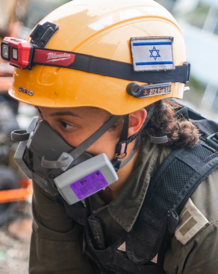 An IDF Home Front Command mission member searching for survivors in Surfside, Florida, June 2021. Photo courtesy of the Israeli Defense Forces Spokesperson's Unit