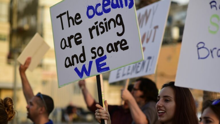 Israeli environmental activists in Tel Aviv. Photo by Avivi Aharon/Shutterstock