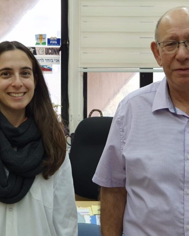 Prof. Chaim Pick and PhD student Meirav Har-Even Kerzhner. Photo courtesy of Tel Aviv University