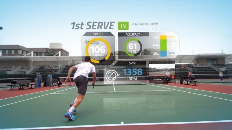 PlaySight's SmartCourt connected camera system applies the latest innovations in AI and machine learning to tennis. Photo courtesy of PlaySight