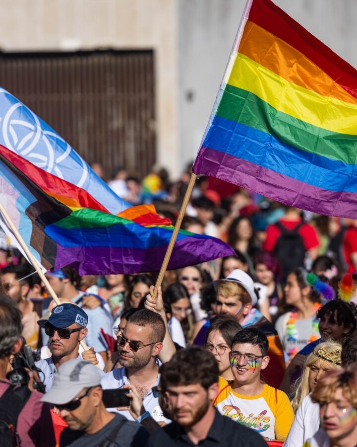 Thousands take part in the Pride Parade in Jerusalem, June 2, 2022. Photo by Yonatan Sindel/Flash90