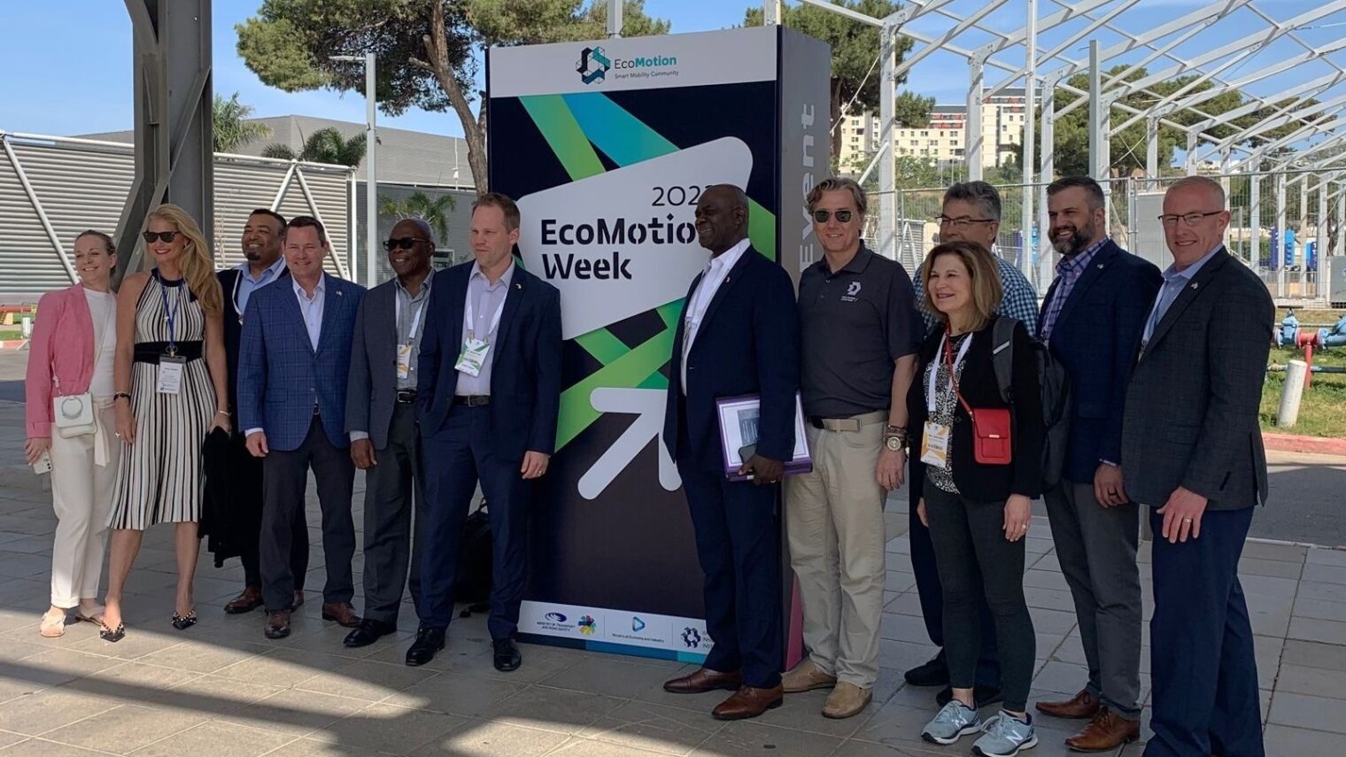 A delegation from Michigan at the 2022 EcoMotion international mobility conference in Tel Aviv. Photo courtesy of Michigan Israel Business Accelerator