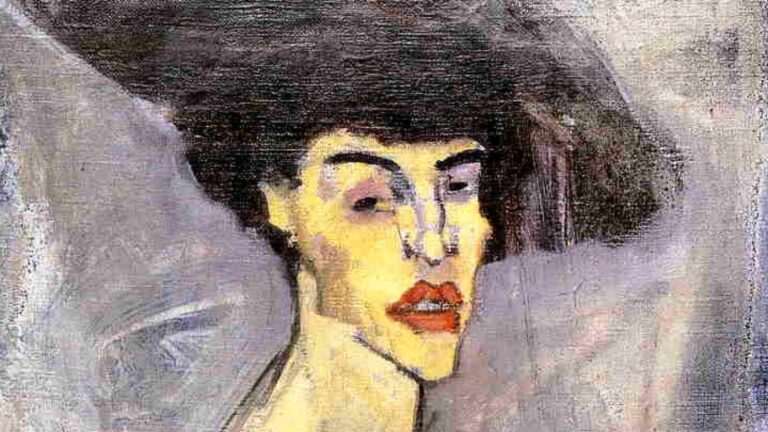Detail from Modigliani’s “Nude with a Hat.” Photo via Wikimedia Commons