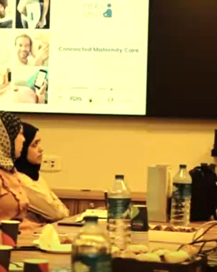 Dr. Avi Tsur training female Palestinian health workers. Screenshot from Sheba Medical Center video