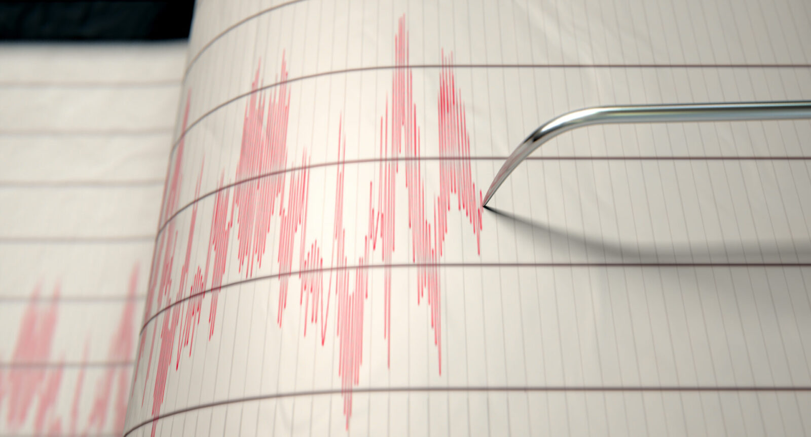 A seismograph machine in action. Photo by Inked Pixels, via Shutterstock