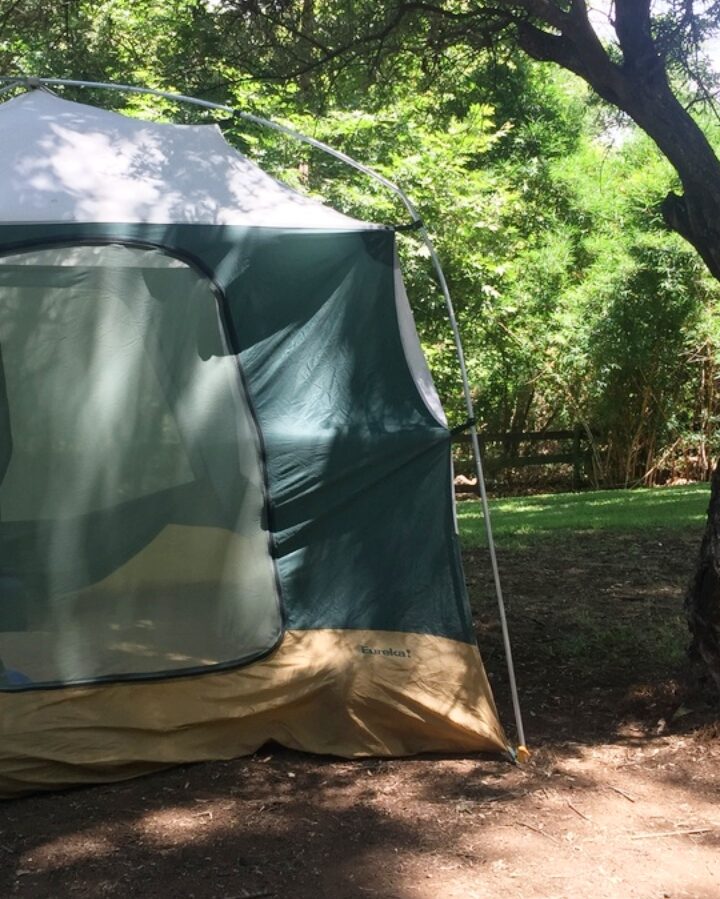 All set up for camping near the Snir Stream in the Galilee. Photo by Diana Bletter