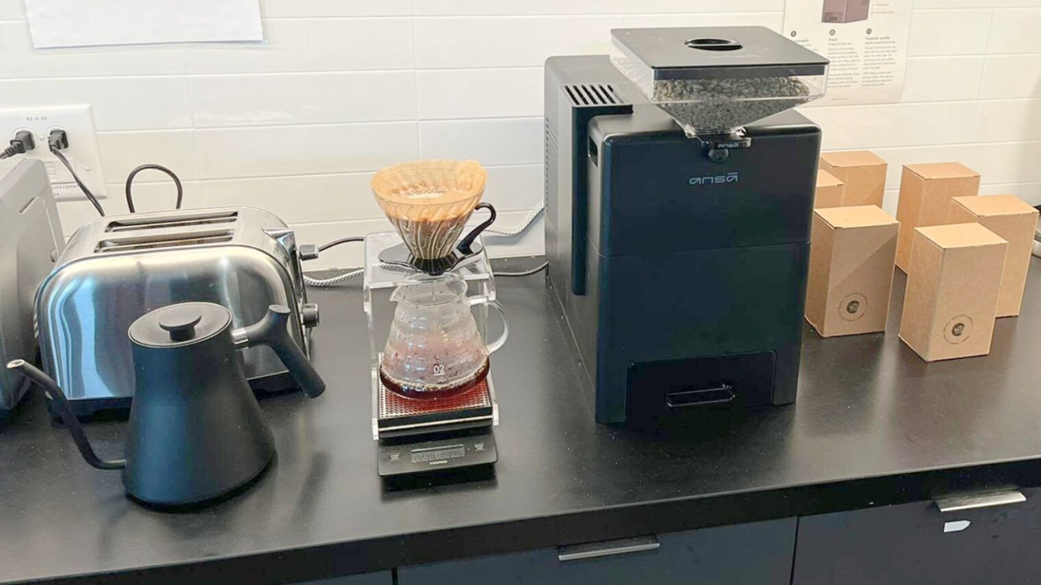 The countertop coffee roaster. Photo courtesy of ansÄ�