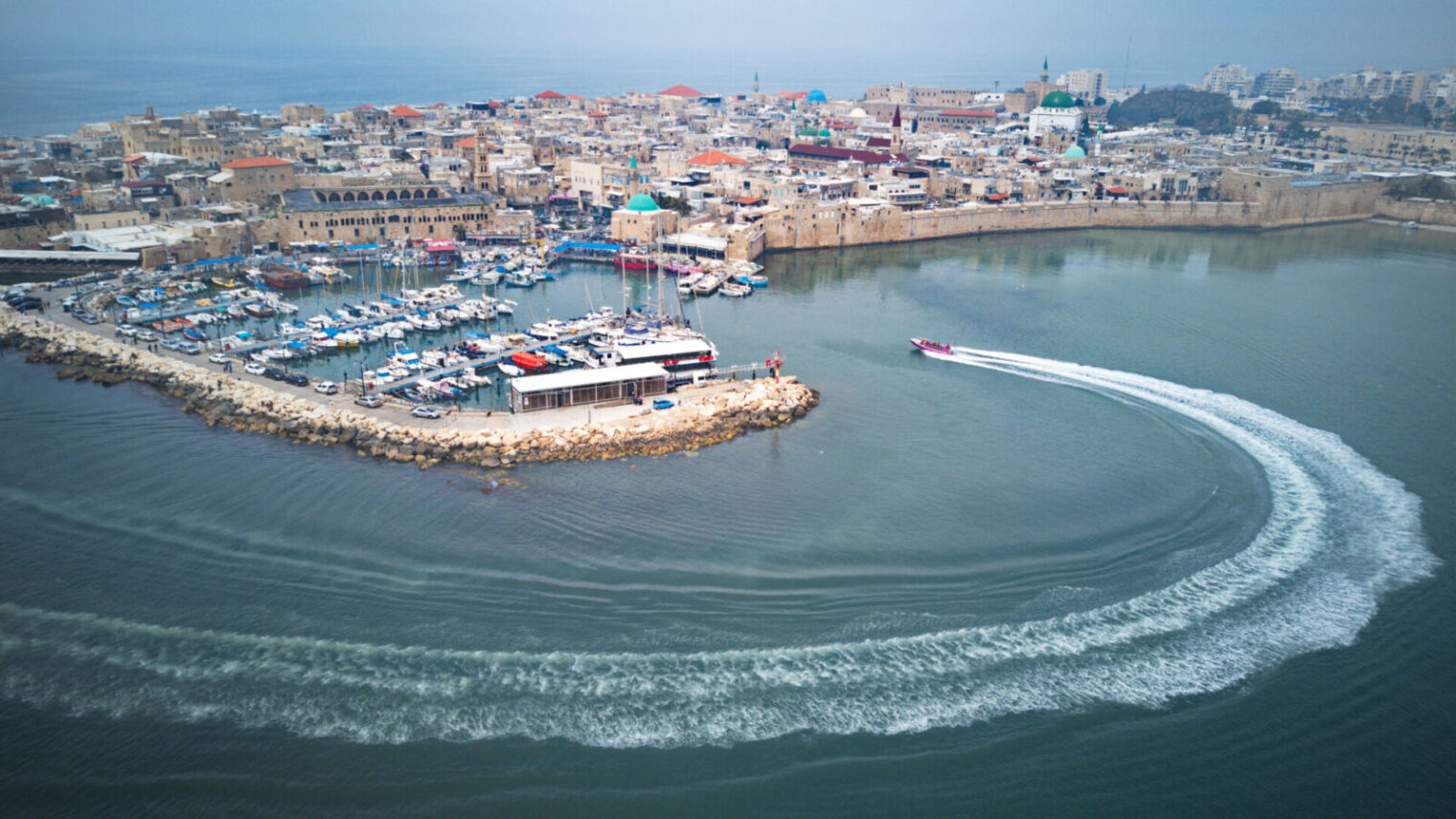 An aerial view of the Old City of Akko. Photo by Menachem Lederman/Flash90