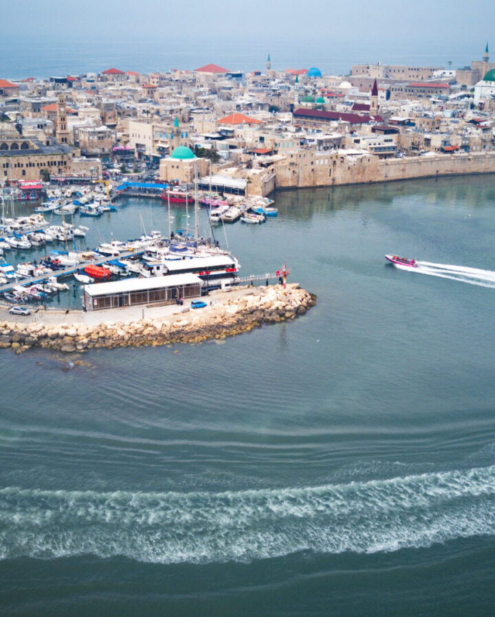 An aerial view of the Old City of Akko. Photo by Menachem Lederman/Flash90