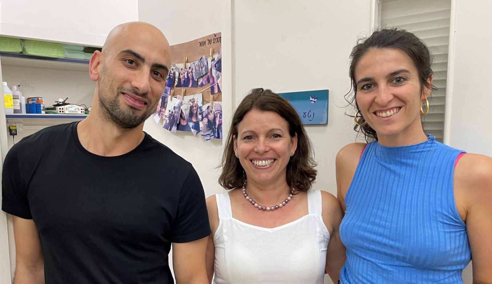 From left, pathology researchers Dr. Nour Ershaid, Prof. Neta Erez and Lea Monteran. Photo courtesy of Tel Aviv University
