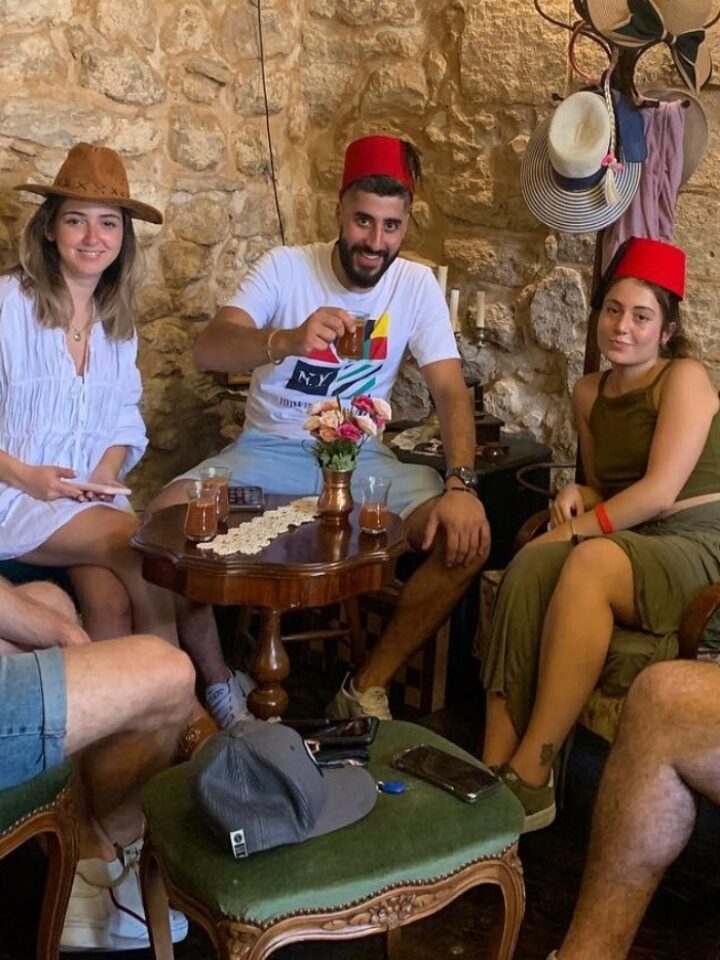Patrons of Café Abu Salem in Nazareth. Photo courtesy of Café Abu Salem
