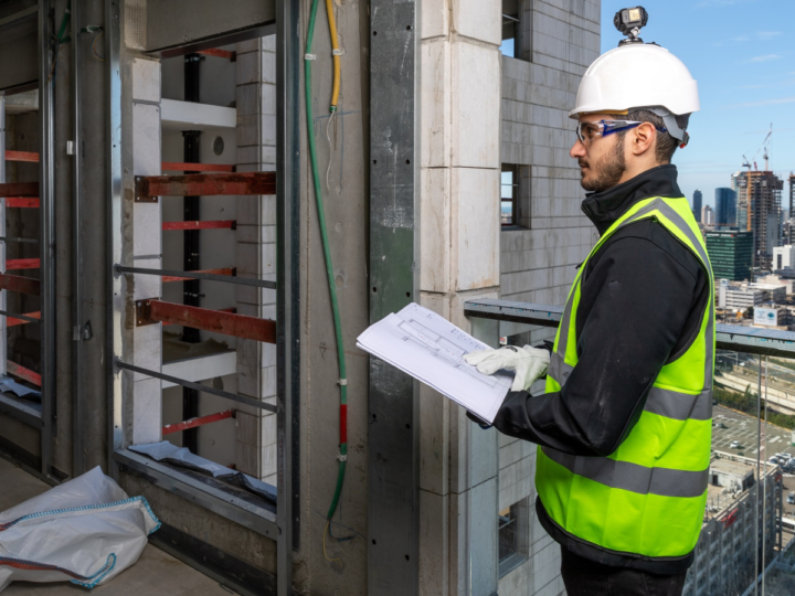 Buildots collects data on the building site via helmet-mounted cameras. Photo courtesy of Buildots