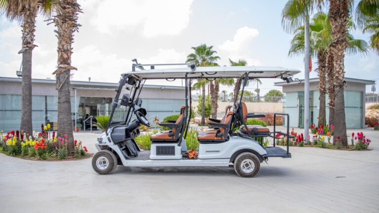 A self-driving cart to ferry you around a campus or resort