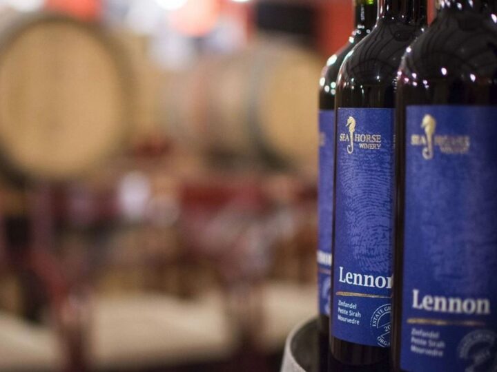 Seahorseâ€™s â€˜Lennonâ€™ wine, in line with its tradition to name its wines after famous artists. Photo by Zeev Dunia