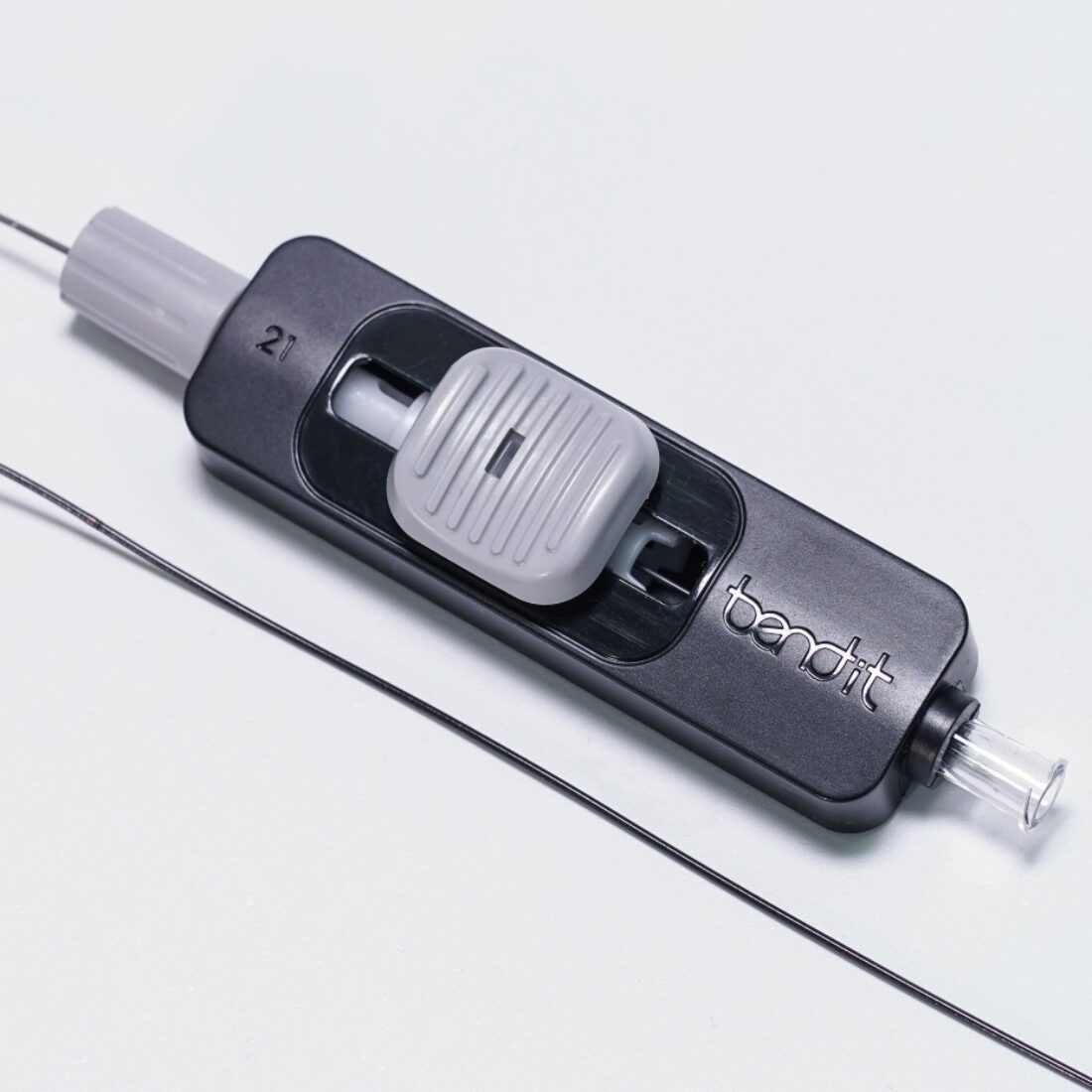 Benditâ€™s unique steerable microcatheter has a bendable tip for easier vascular navigation. Photo courtesy of Bendit Technologies