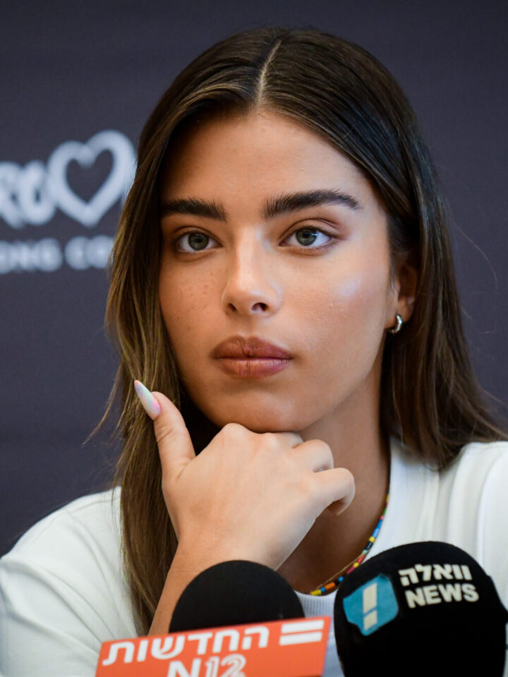 Noa Kirel announces that she will represent Israel in the 2023 Eurovision Song Contest at a press conference on August 10, 2022. Photo by Avshalom Sassoni/Flash90