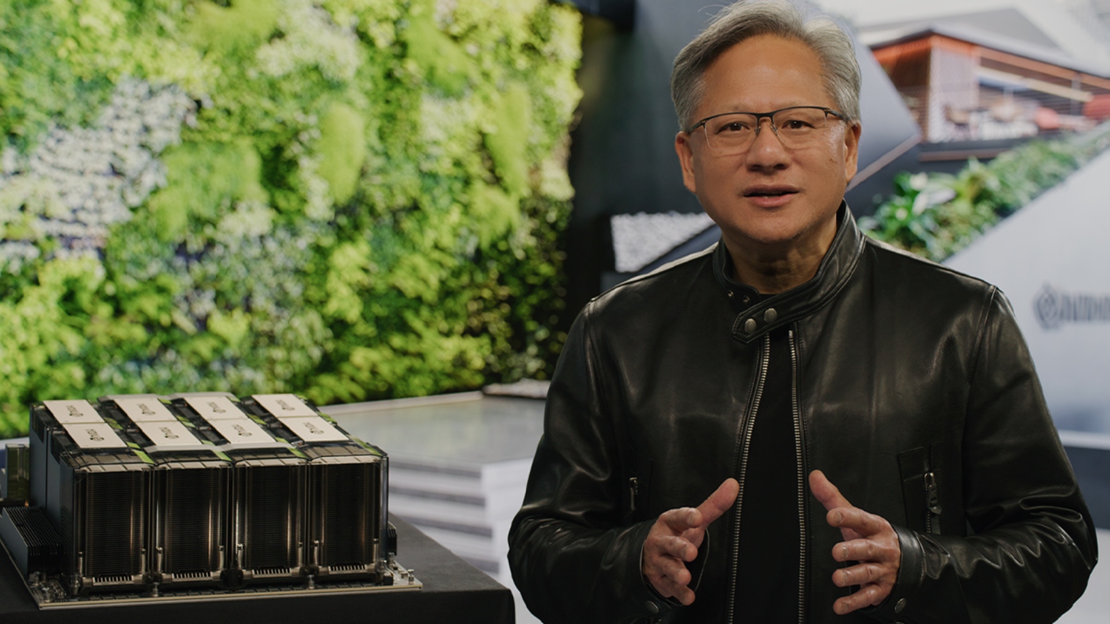 NVIDIA CEO Jensen Huang speaking at the GPU Technology Conference, March 2023. Photo courtesy of NVIDIA
