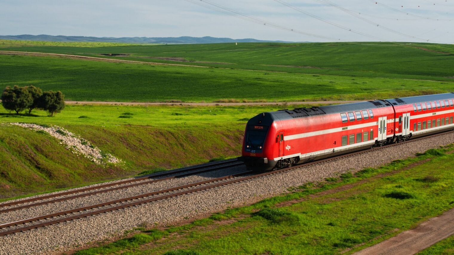A train traveling on Israel Railways. Photo by Yuriy Chertok via Shutterstock.com