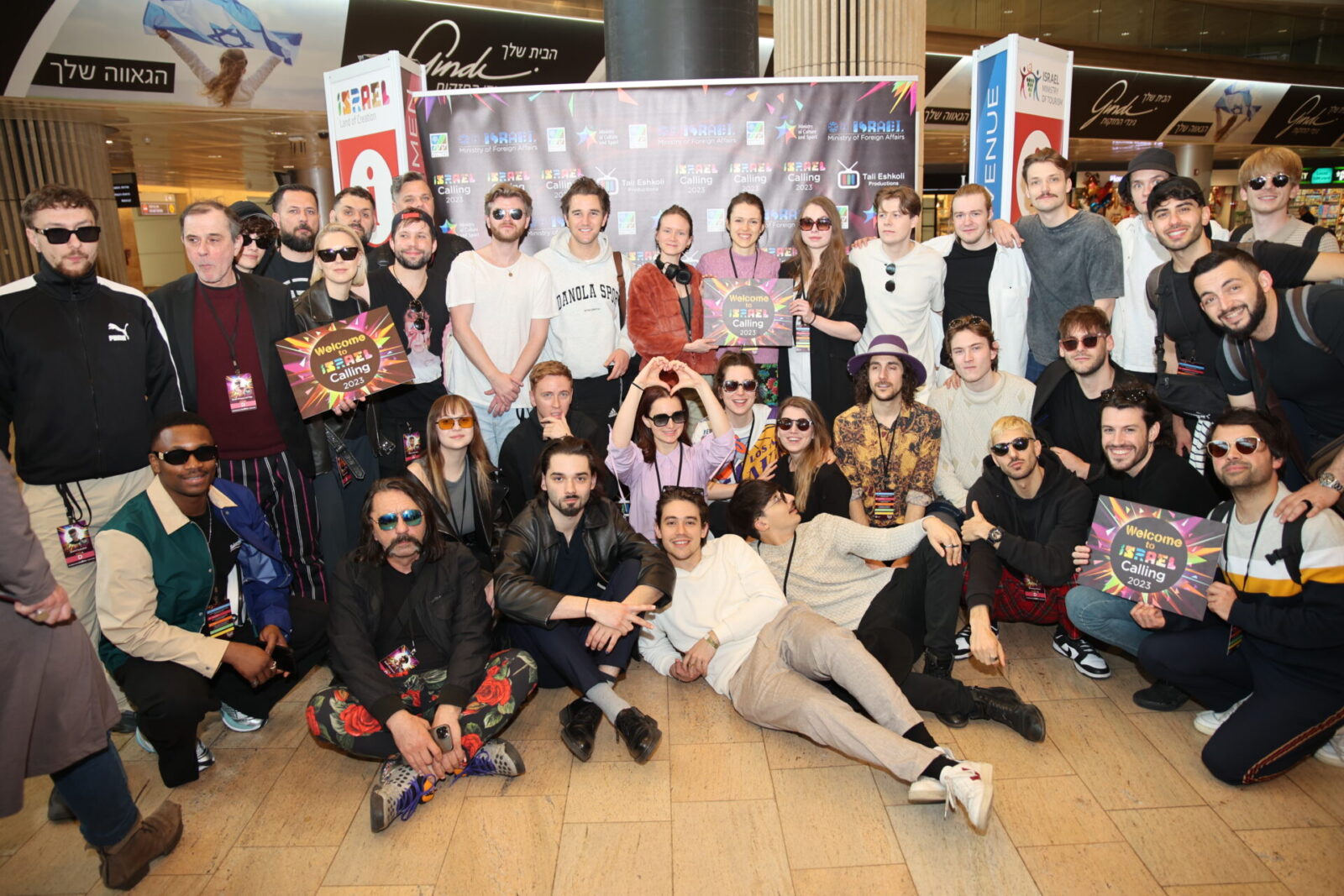 The Eurovision contestants arrive in Israel for a few days of song contest fun. Photo by Or Ghefen