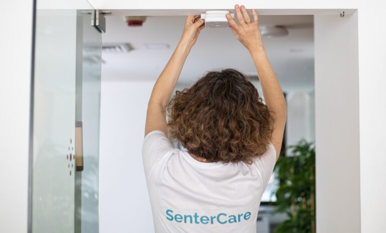 SenterCareâ€™s monitoring device doesnâ€™t use cameras or microphones. Photo courtesy of SenterCare