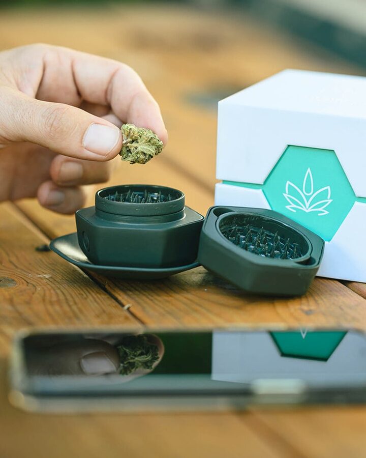 The Grinder&Scale aims for better control of the cannabis experience. Photo courtesy of Gramss
