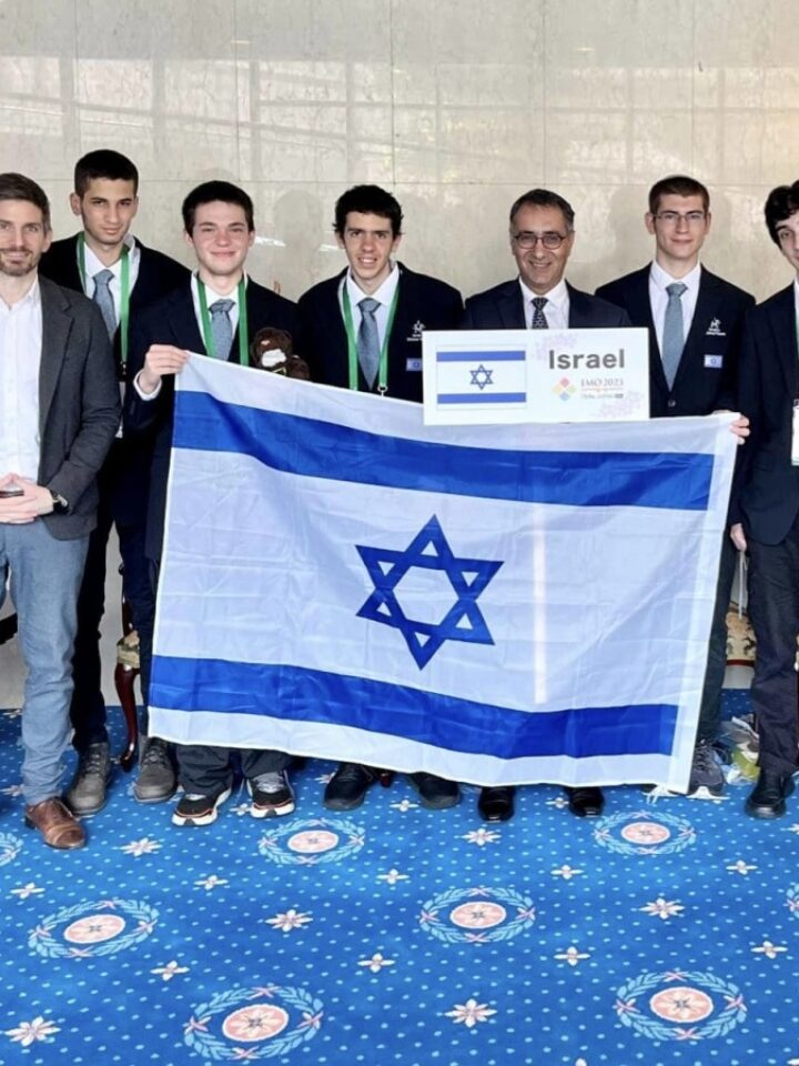 Israel’s high school team at the International Mathematics Olympiad in Japan, July 2023.
