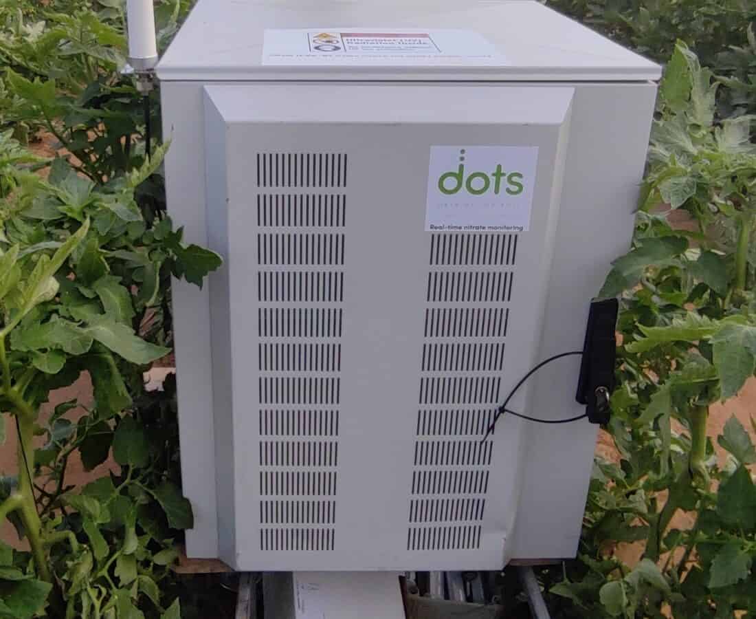 The DOTS solution enables real-time, continuous monitoring of fertilize levels in the soil, helping farms cut down on costs and application. Photo courtesy of DOTS