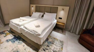 A bedroom in Yermiyahu 33 Hotel. Photo courtesy of Yad Sarah