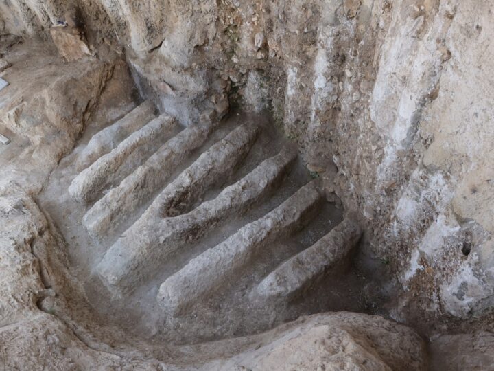 The northern channels discovered in the City of David. Photo by Eliyahu Yanai/City of David