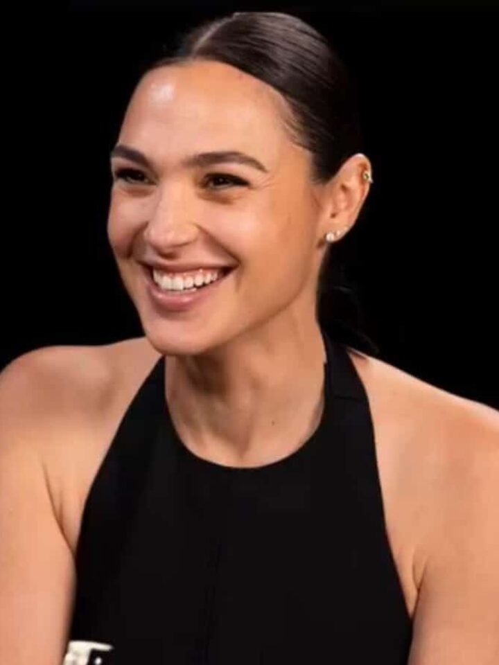 Gal Gadot appears on “Hot Ones.” Image via First We Feast on Twitter