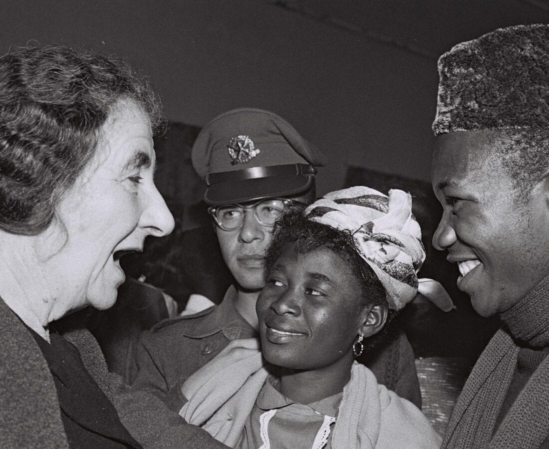 Foreign Minister Golda Meir at festivities marking the start of a course for participants from Africa and Asia, February 1961. Photo by Paul Goldman/GPO
