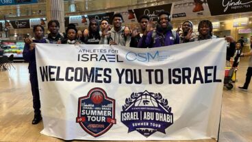 Athletes for Israel brought American college basketball players to Israel and the UAE in August 2023. Photo courtesy of K-State Men’s Basketball