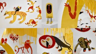 Detail of “What Is More, Yellow or Elephant?” by Orit Bergman and Anat Warshavsky. Photo courtesy of Association of Illustrators